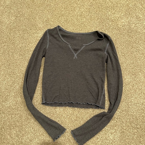 Women's Gray Long Sleeve Top - Picture 1 of 3